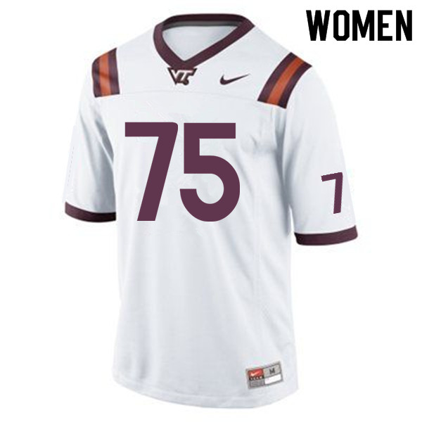 Women #75 Zachariah Hoyt Virginia Tech Hokies College Football Jerseys Sale-Maroon